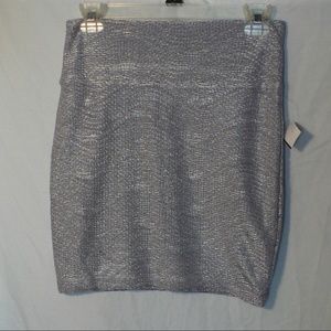 NEW Decree sparkly silver mini skirt medium